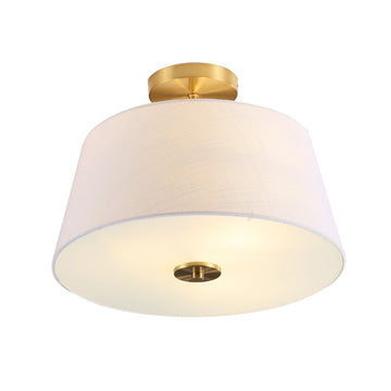 Isabella 15" Modern Midcentury Iron LED Semi Flush Mount - JONATHAN Y